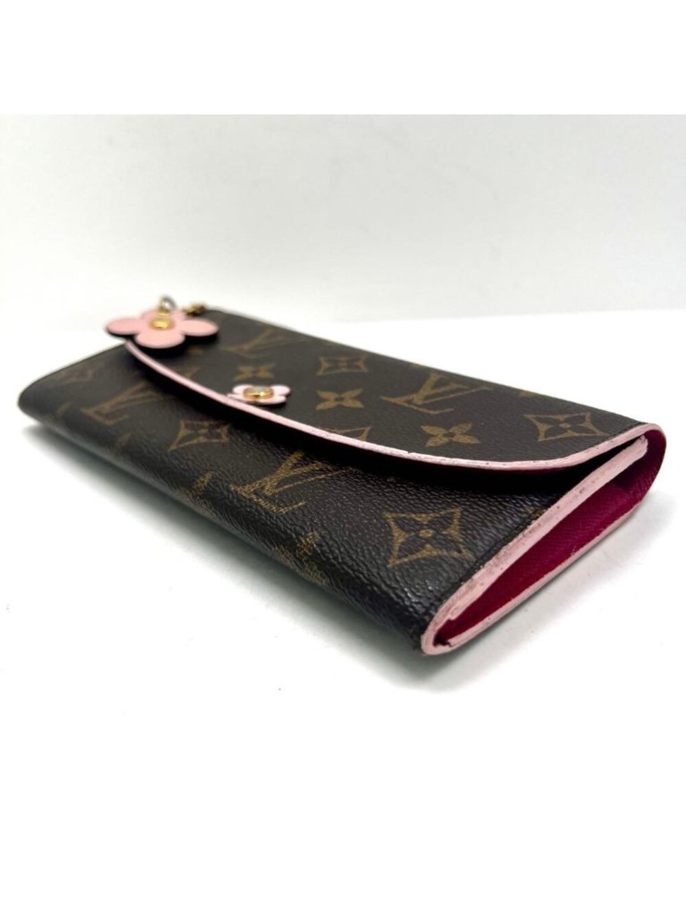 Louis Vuitton Monogram Portefeuille Emily Flower Charm Wallet - Picture 5 of 15